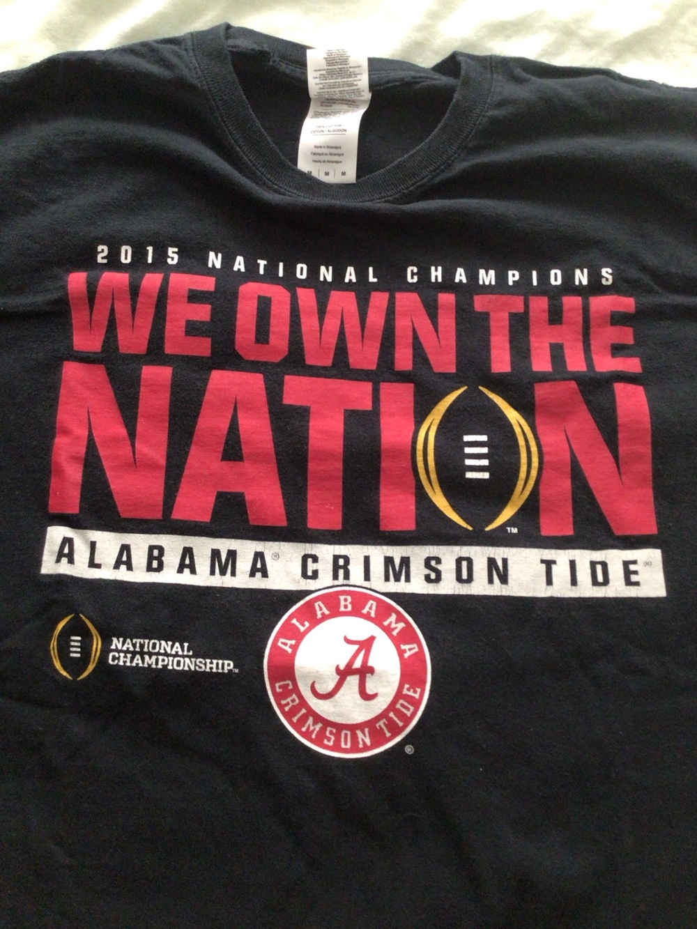 Alabama Crimson Tide 2015 National Champions We Own The Nation Tee - Medium